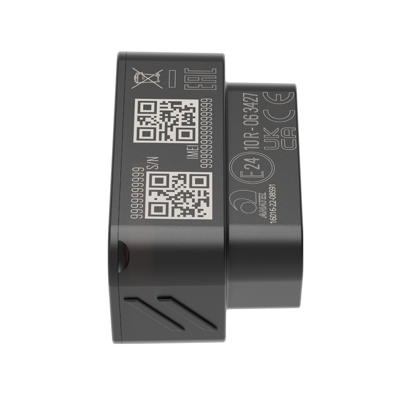 Teltonika FMB003 GPS vehicle tracker top side view. Mifi-hotspot.