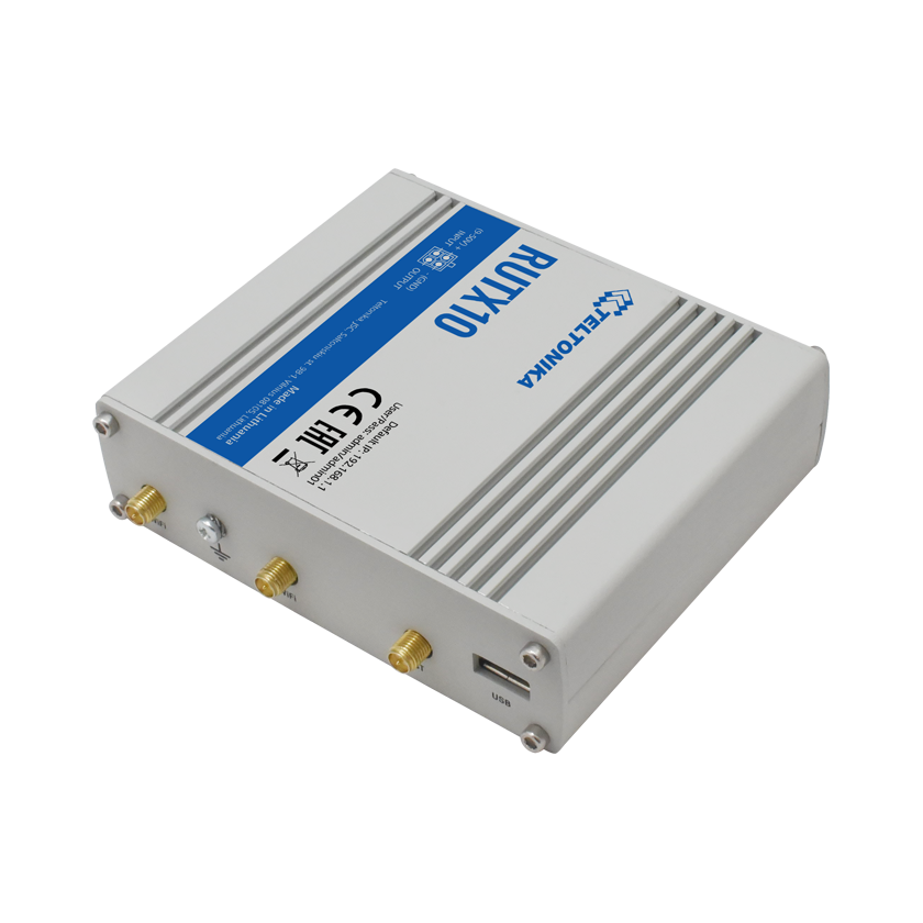 Teltonika RUTX10 Dual Band enterprise router with bluetooth top back view.
