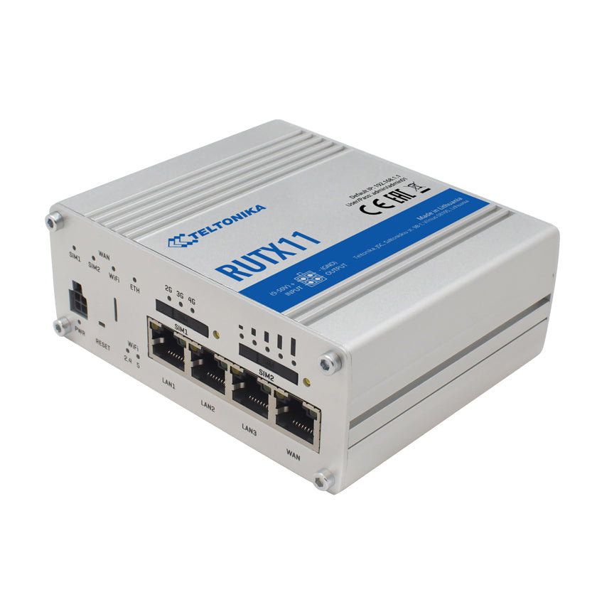 Teltonika RUTX11 CAT 6 LTE-A M2M Router - MiFi-hotspot