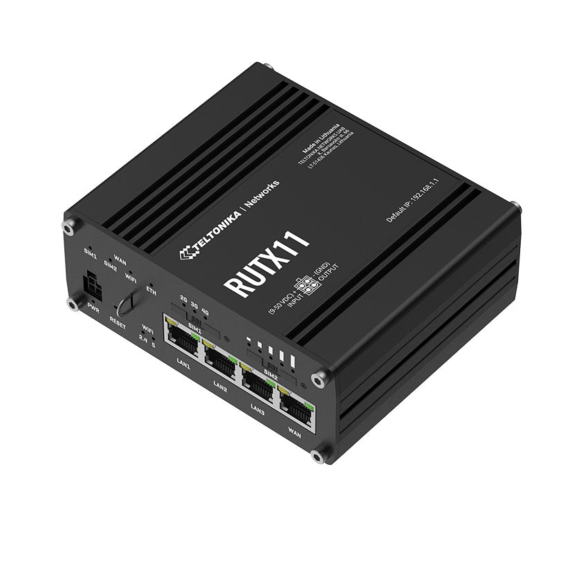 Teltonika RUTX11 CAT 6 4G LTE-A M2M Router 300 Mbps Dual Sim en BT