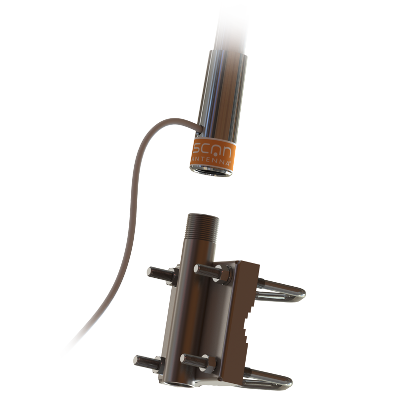 SCAN Mast Railing Antenna Support 1 "-14NF For SCAN Marine Antennas RVS316