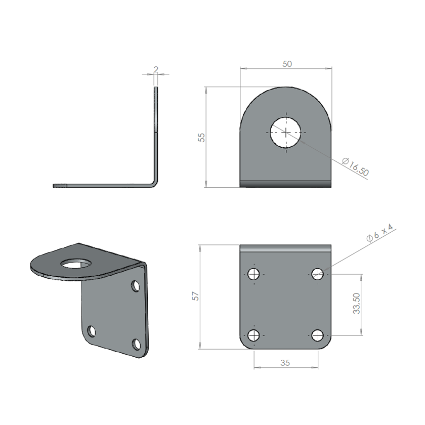 SCAN Mast Railing Antenna Support for SCAN Marine Antennas
