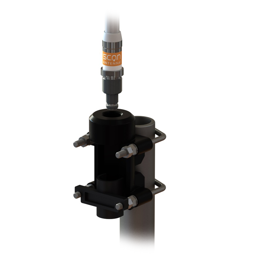 SCAN Mast Railing Antenna Support 1"-14NF Aluminum for SCAN Marine Antennas