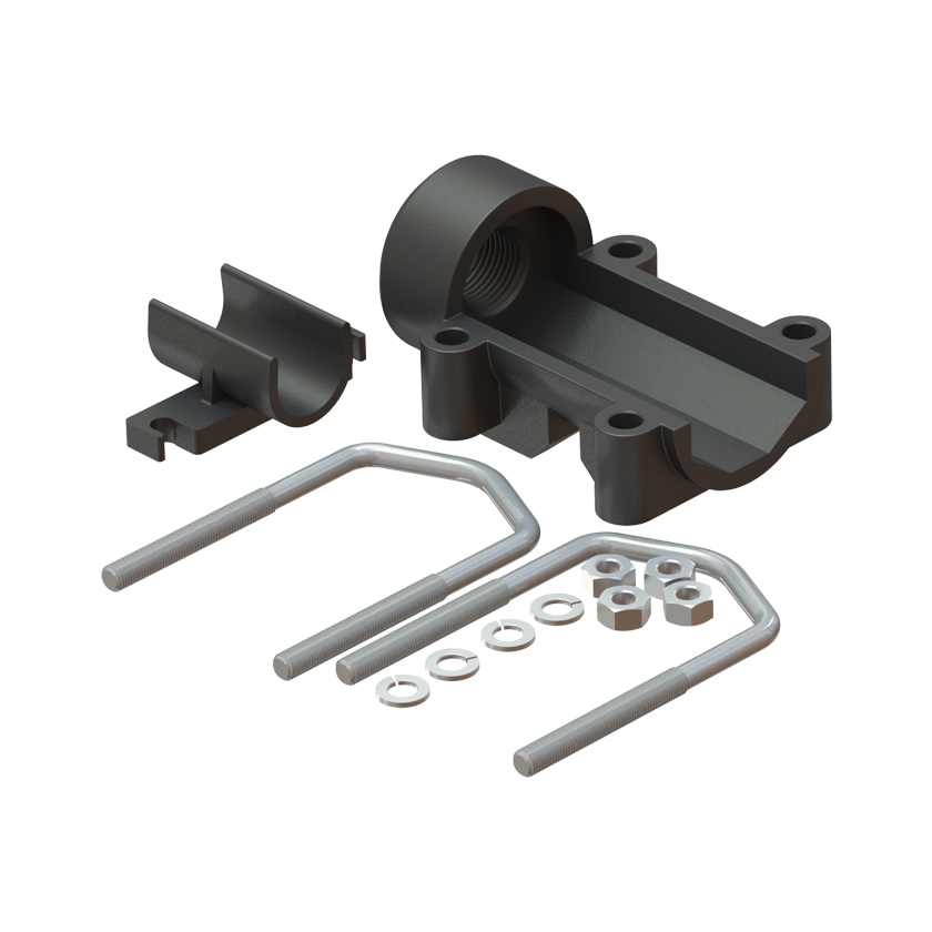 SCAN Mast Railing Antenna Support 1"-14NF Aluminum for SCAN Marine Antennas