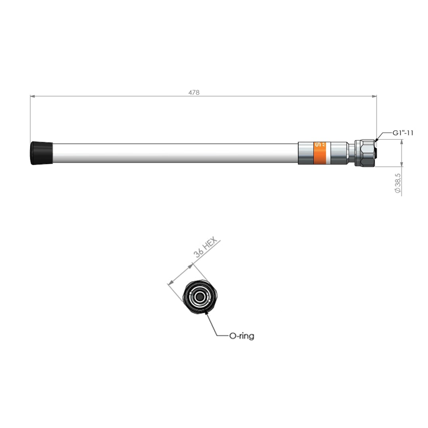 SCAN UHF5G Multi-band Marine Antenna 5G-Proof 3 - 10 dBi
