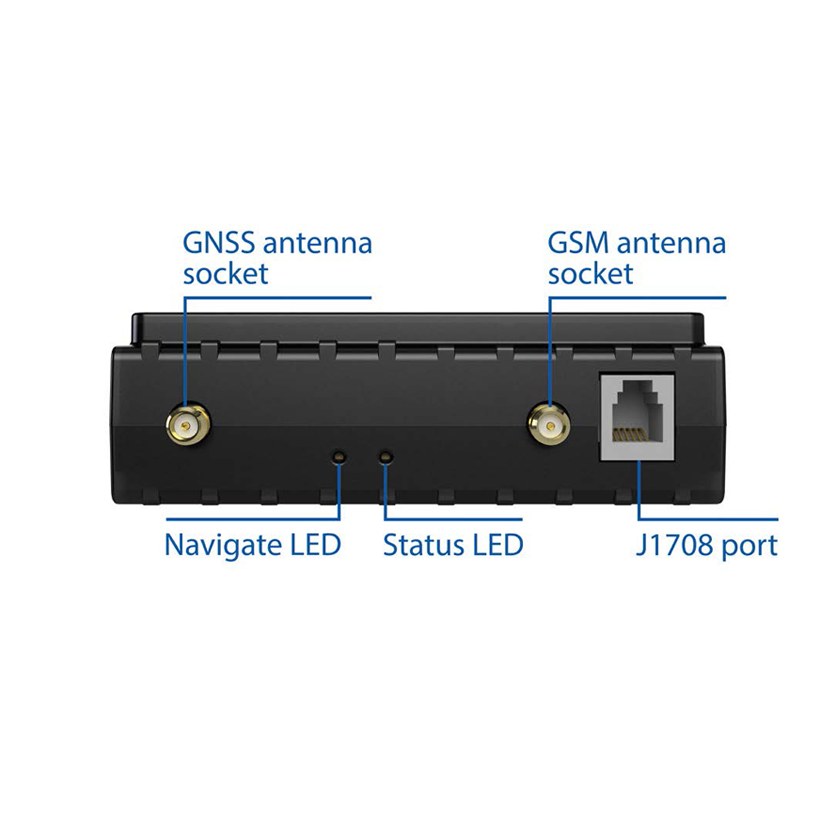 Teltonika FM6300 Heavy transport tracker back view. Mifi-hotspot.