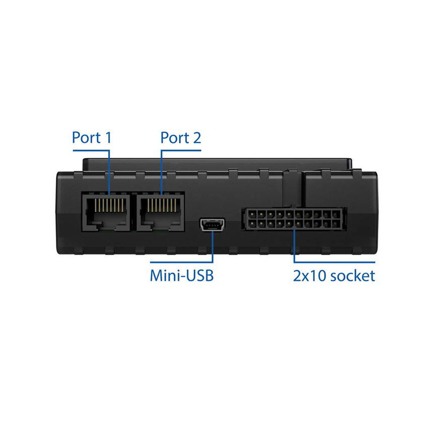 Teltonika FM6300 Heavy transport tracker front view. Mifi-hotspot.
