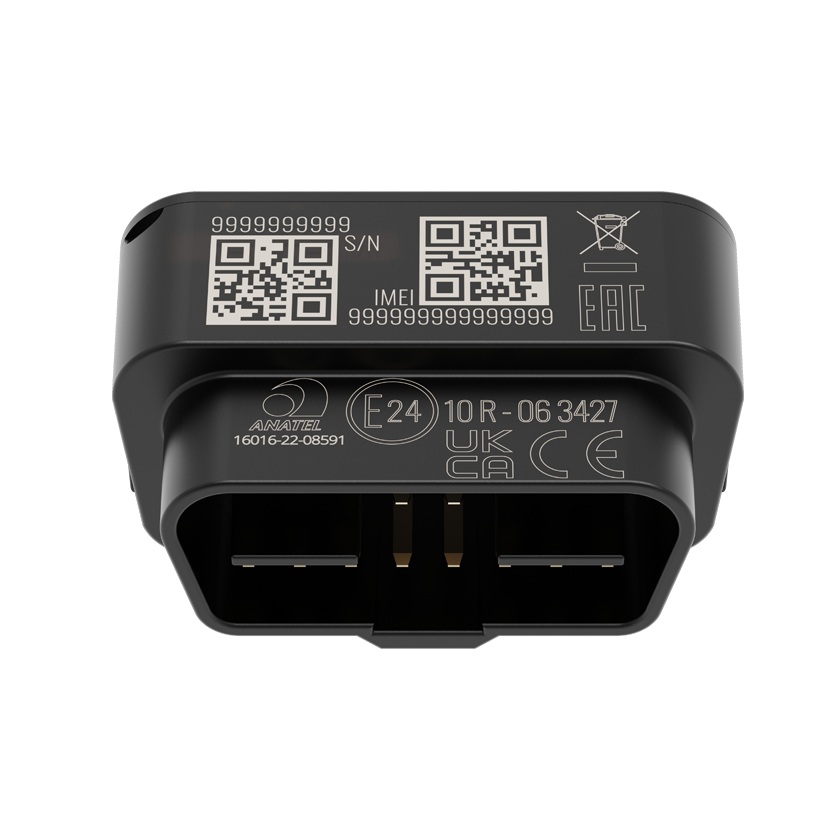 Teltonika FMB003 GPS vehicle tracker top back connector view. Mifi-hotspot.
