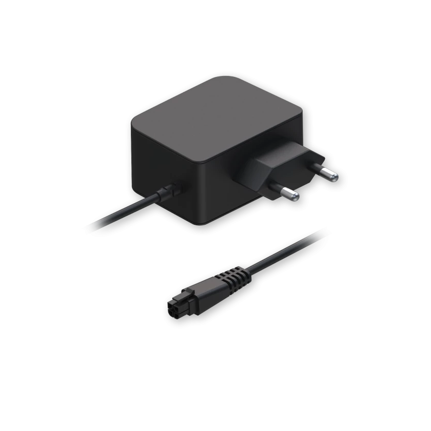 Teltonika PR3PXEU3 4-pin EU power supply front view. Mifi-hotspot.