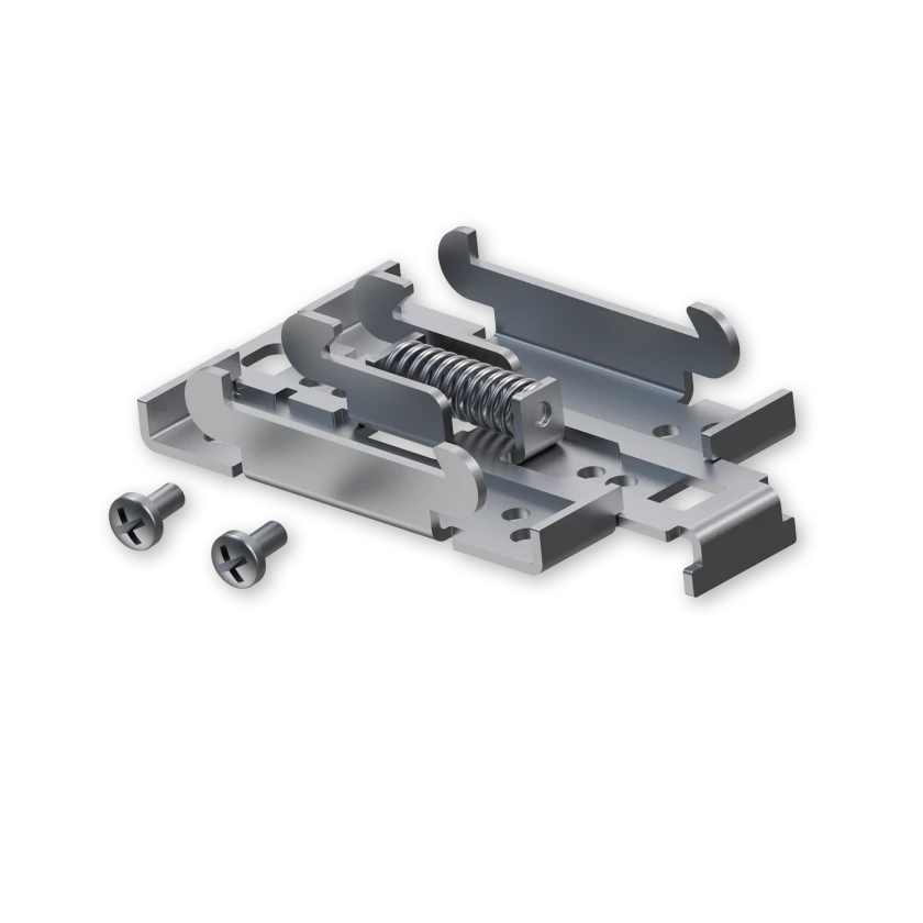 Teltonika PR5MEC00 DIN rail kit front view. Mifi-hotspot.