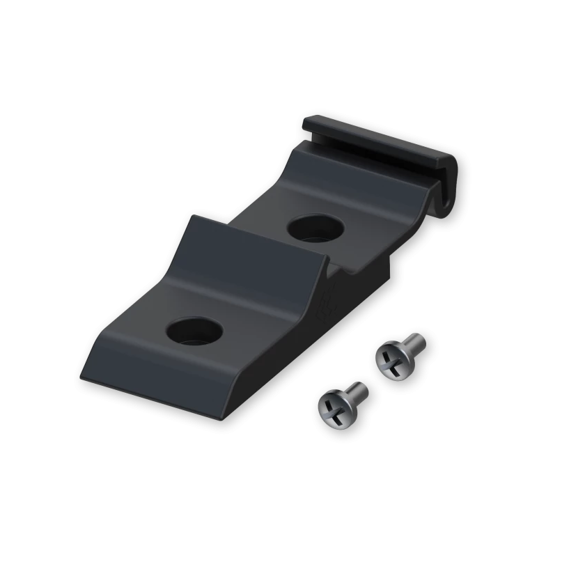 Teltonika PR5MEC11 DIN rail kit top front view. Mifi-hotspot.