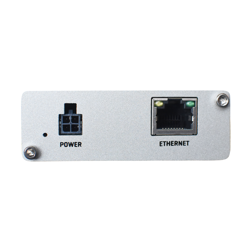 Teltonika TRB140 CAT 4 LTE gateway front view. Mifi-hotspot.