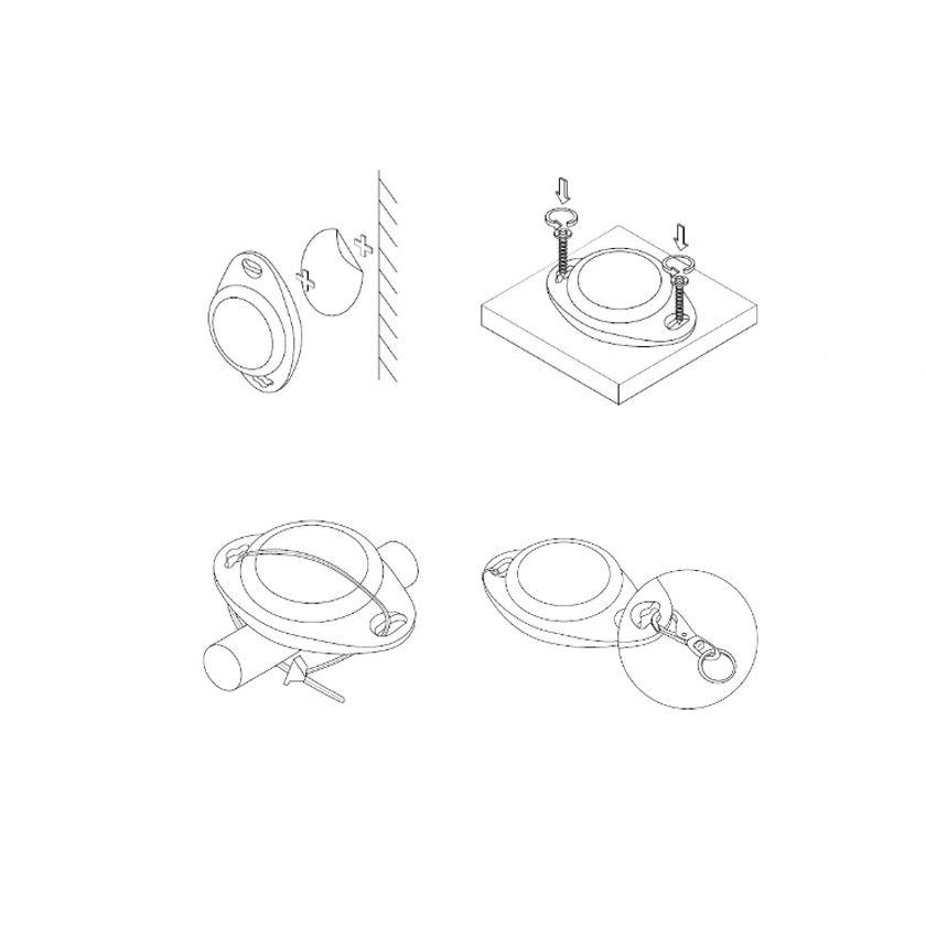 Teltonika BLE ID Eye Beacon BTSID1 mounting options.