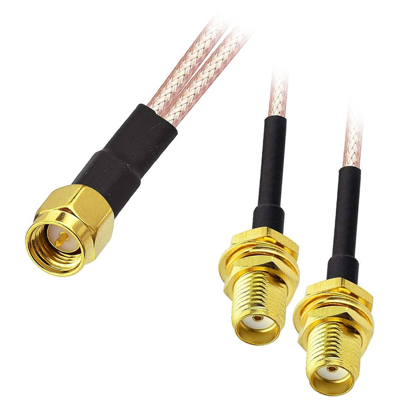 Pigtail Splitter Kabel SMA Male naar 2x SMA-Female