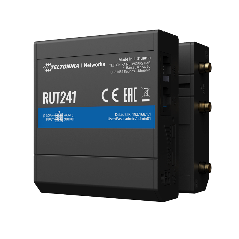 Teltonika RUT241 M2M CAT 4 router 4 G LTE feature image.